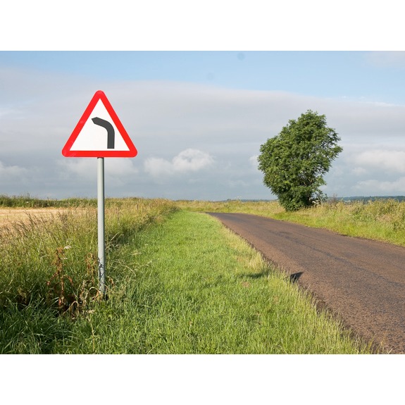 Road sign. Sidlaw Hills