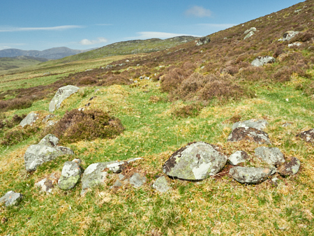 Bothy (larger of the two) looking north. &copy; George Logan